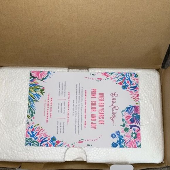Lilly Pulitzer Ceramic Mugs Set of 2, Ceramic Coffee Tea Hot Beverage Cups, Blue - Picture 4 of 5